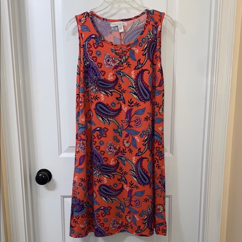 French Laundry Vibrant Paisley Midi Dress